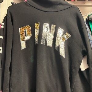 Victoria's Secret Black and Gold Turtleneck Jacket